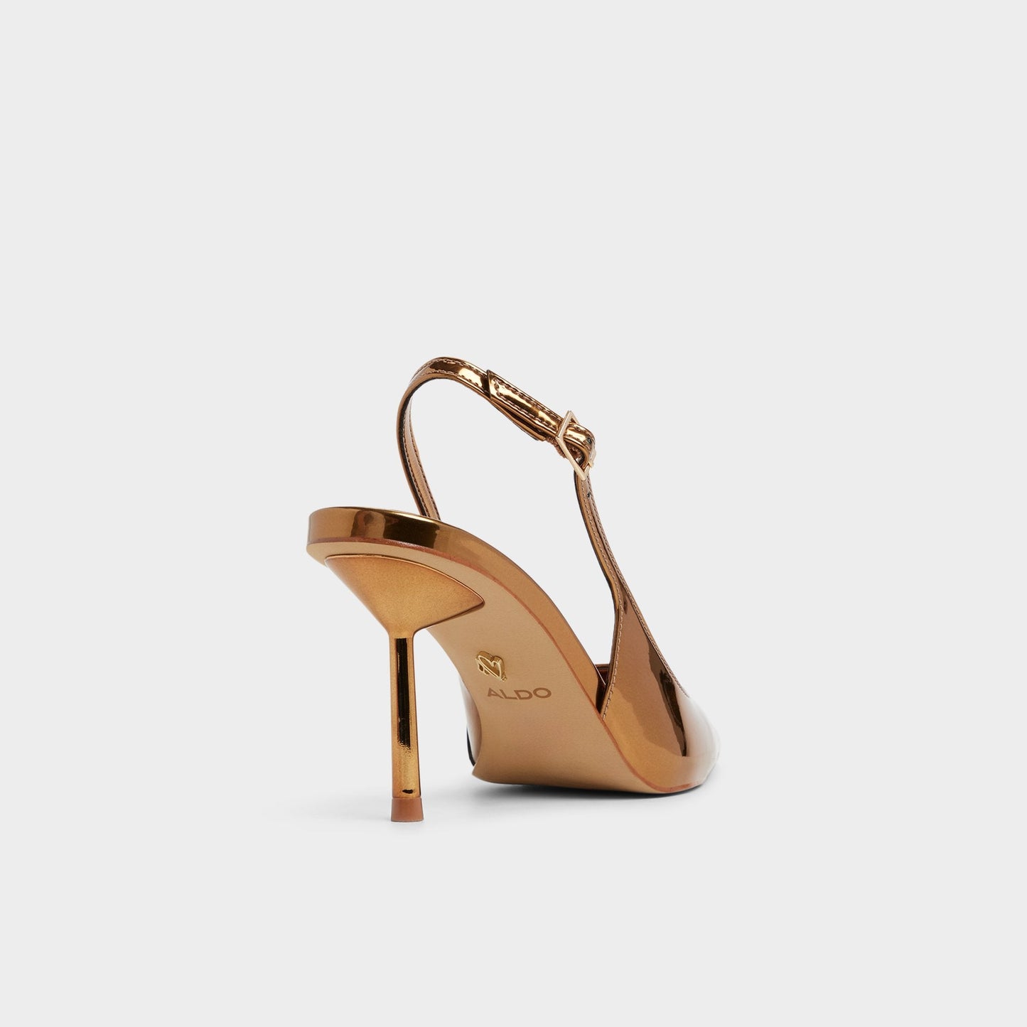Seralina in Bronze - Slingback heel, Stiletto heel - Bronze