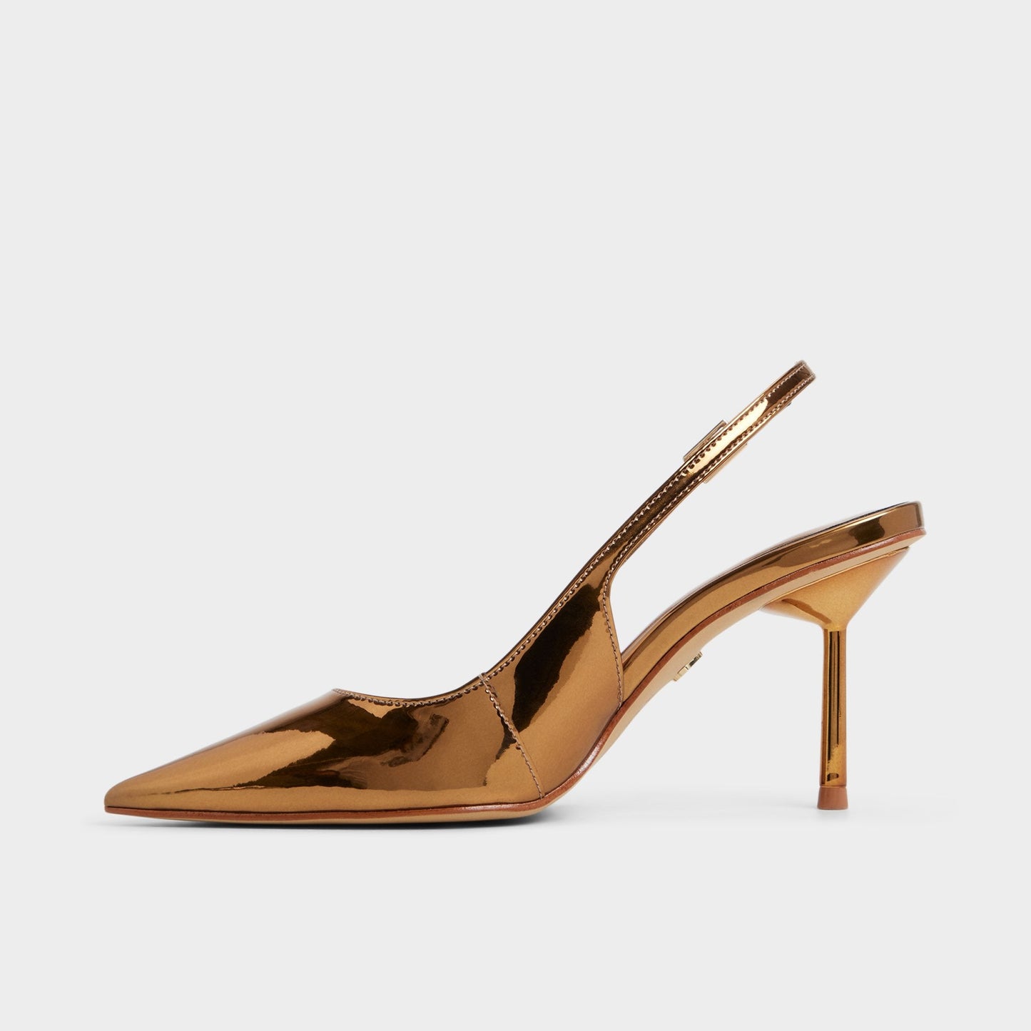 Seralina in Bronze - Slingback heel, Stiletto heel - Bronze