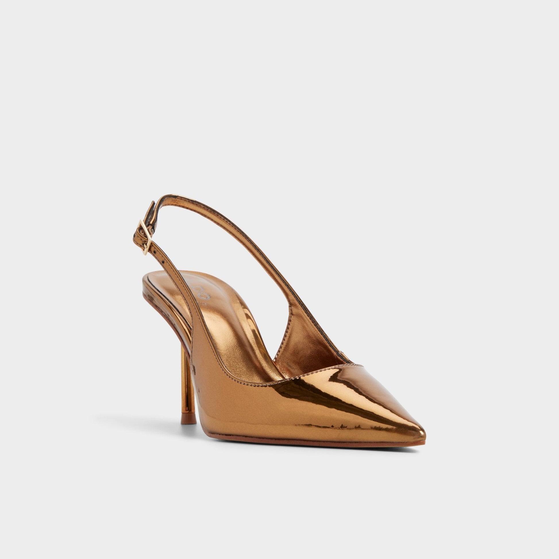 Seralina in Bronze - Slingback heel, Stiletto heel - Bronze