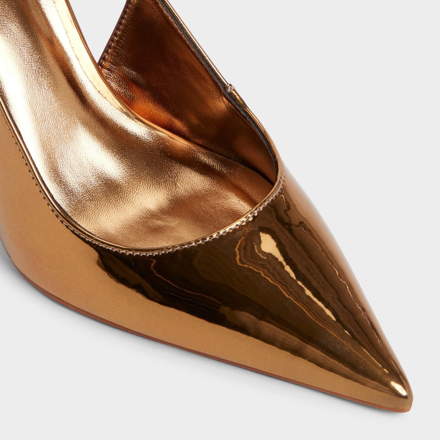 Seralina in Bronze - Slingback heel, Stiletto heel - Bronze