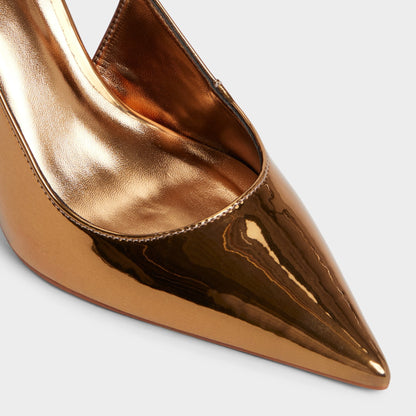 Seralina in Bronze - Slingback heel, Stiletto heel - Bronze