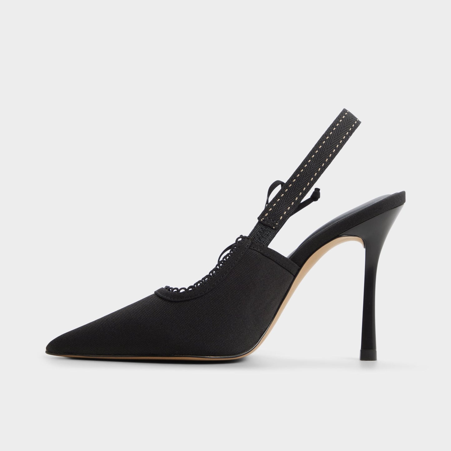 Hennie in Other Black - Slingback heel, Stiletto heel - Other black
