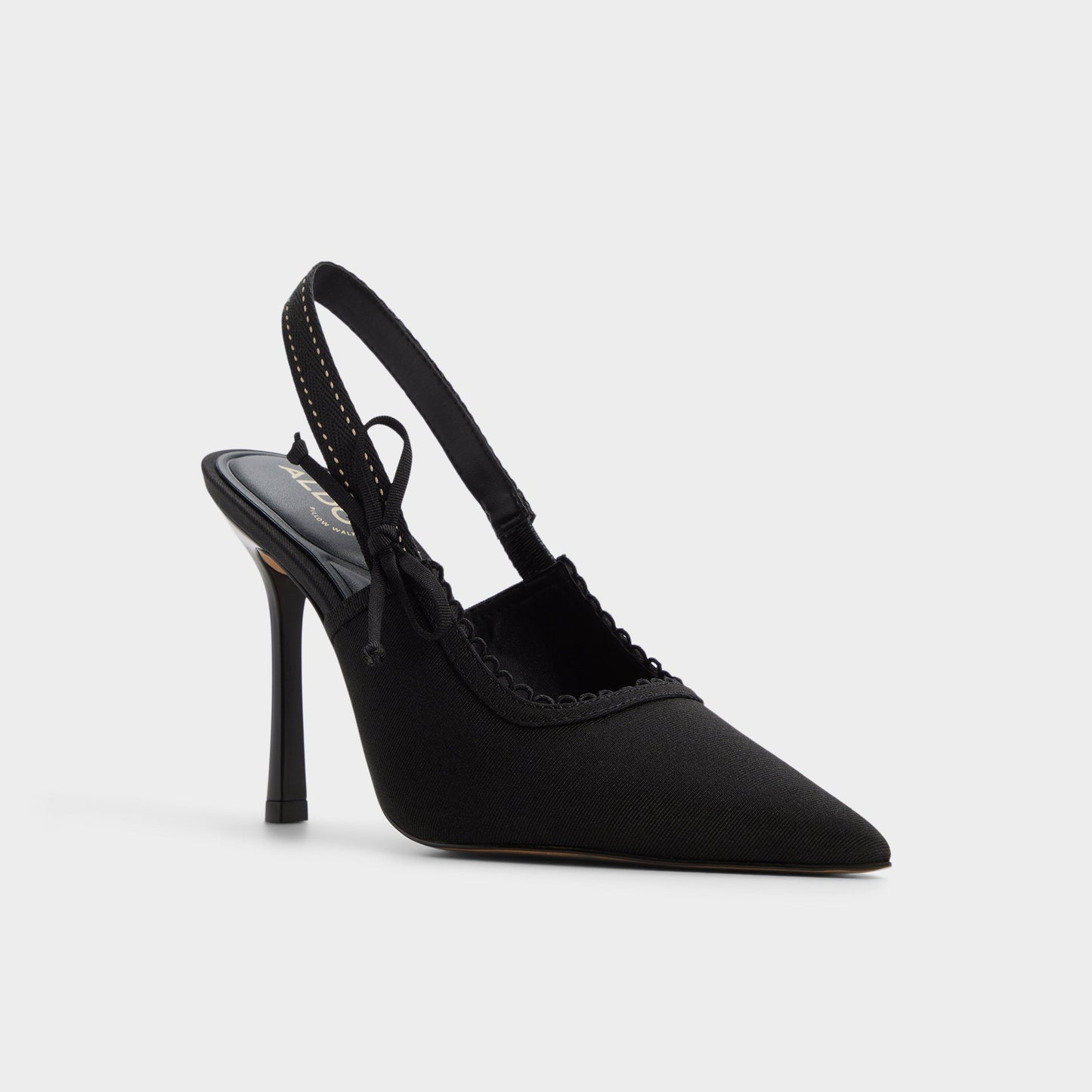 Hennie in Other Black - Slingback heel, Stiletto heel - Other black