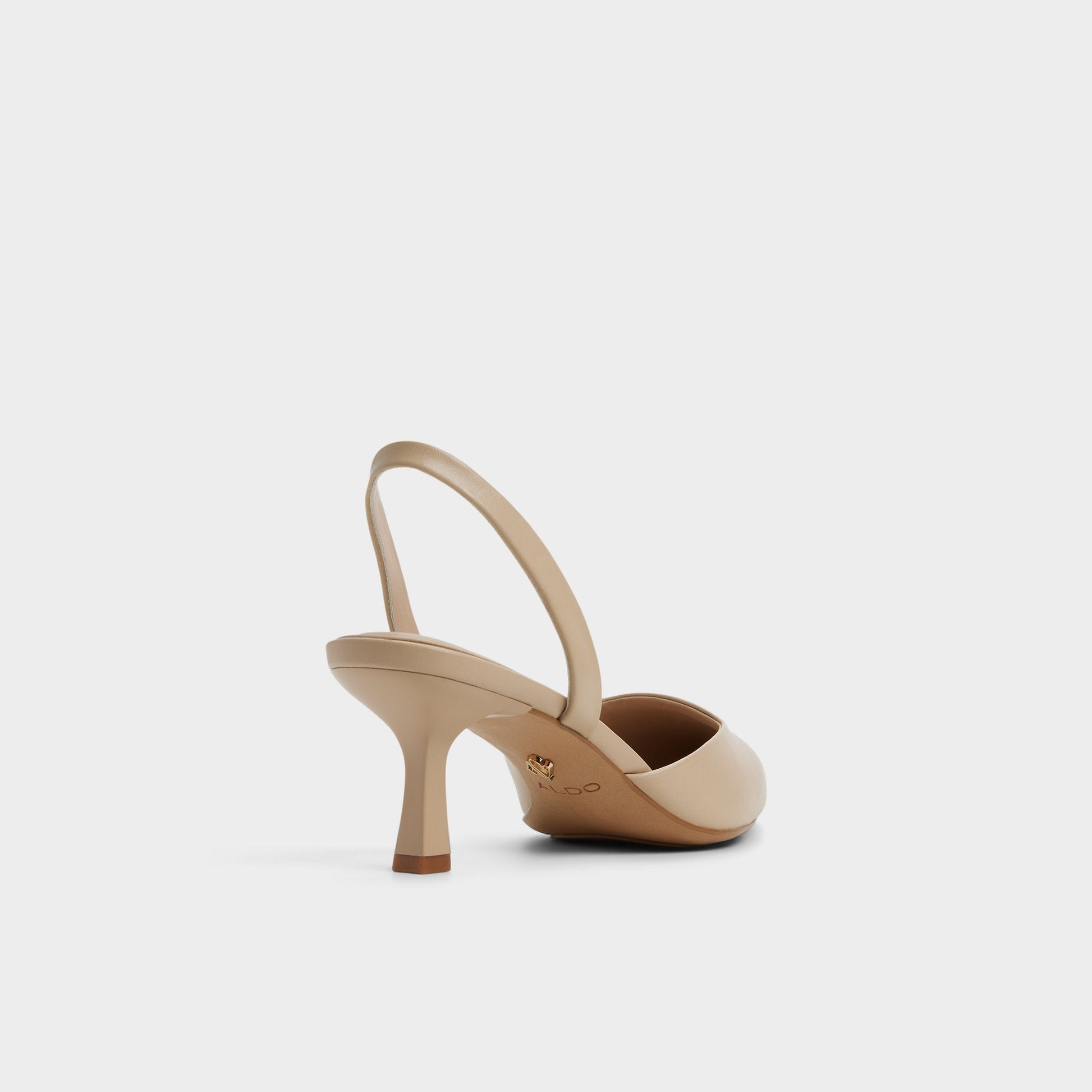 Gavedessi in Medium Beige - Slingback heel, Kitten heel - Medium Beige