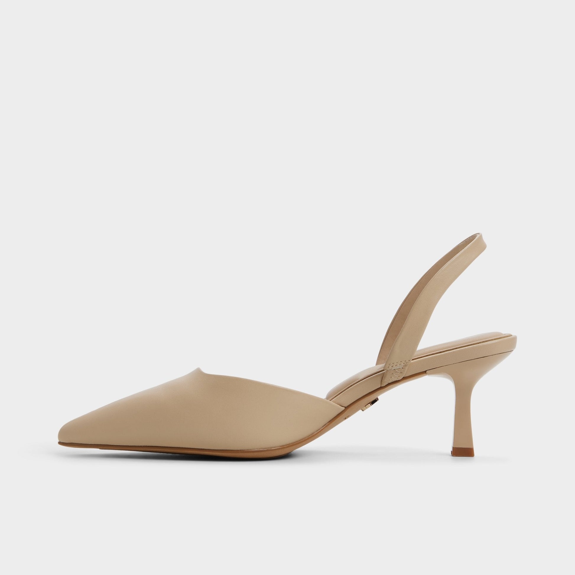 Gavedessi in Medium Beige - Slingback heel, Kitten heel - Medium Beige