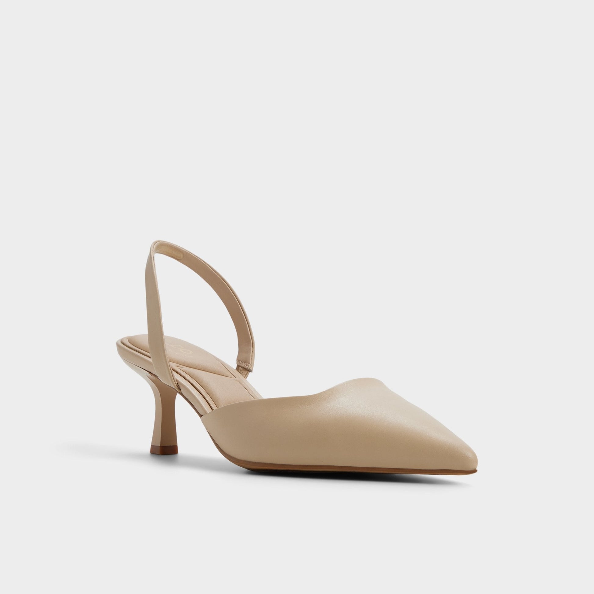 Gavedessi in Medium Beige - Slingback heel, Kitten heel - Medium Beige