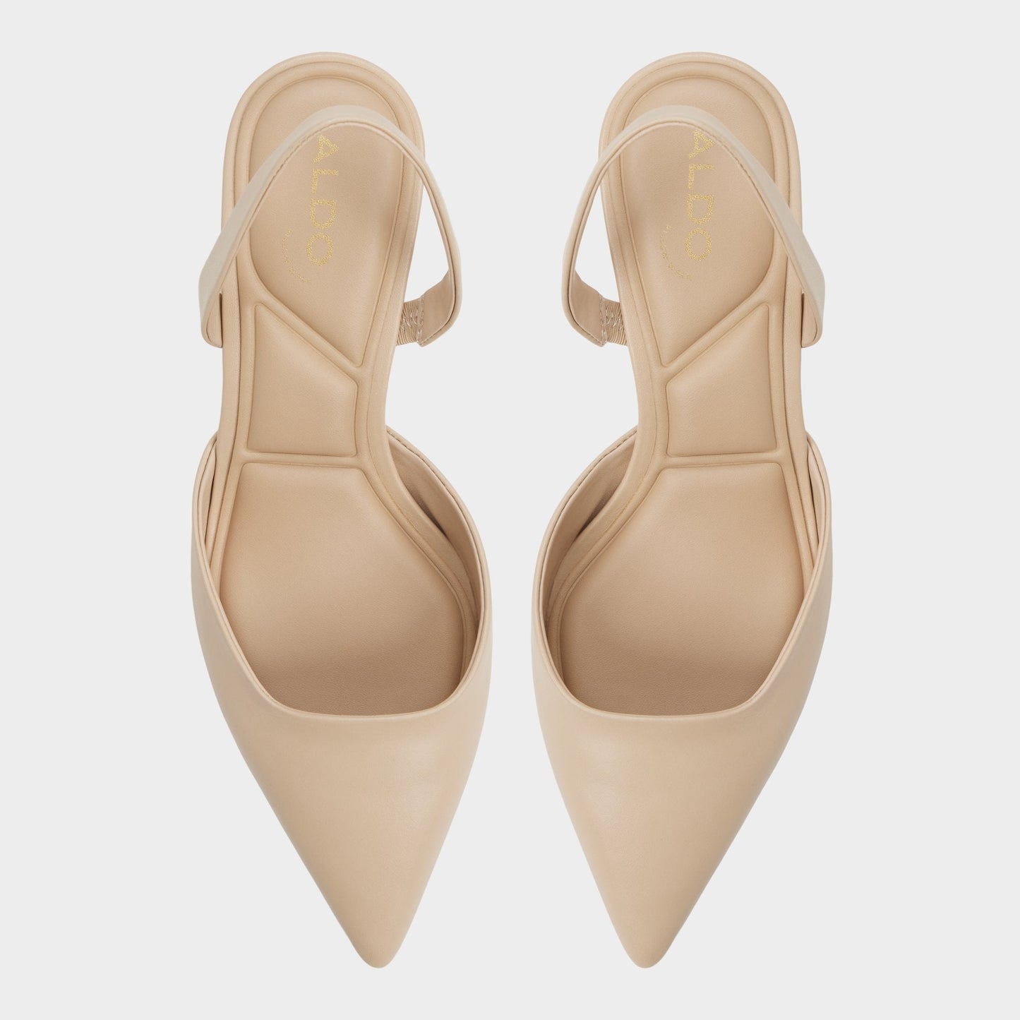 Gavedessi in Medium Beige - Slingback heel, Kitten heel - Medium Beige