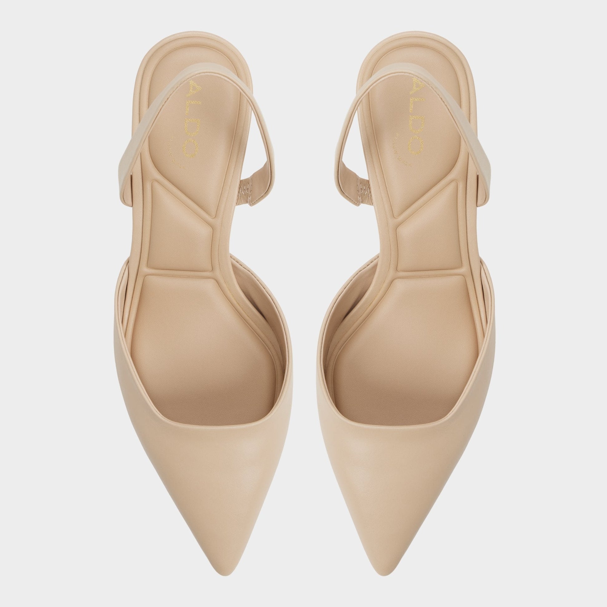 Gavedessi in Medium Beige - Slingback heel, Kitten heel - Medium Beige