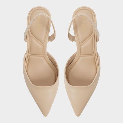 Gavedessi in Medium Beige - Slingback heel, Kitten heel - Medium Beige
