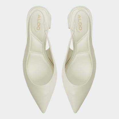 Uliana White/Bone Women's Slingbacks - Slingback heel, Block heel - White/bone