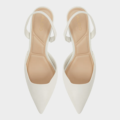 Gavedessi Open White Women's Kitten heels - Slingback heel, Kitten heel - Open White