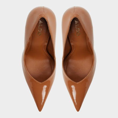 Emelie in Medium Brown - Pump, Stiletto heel - Medium brown