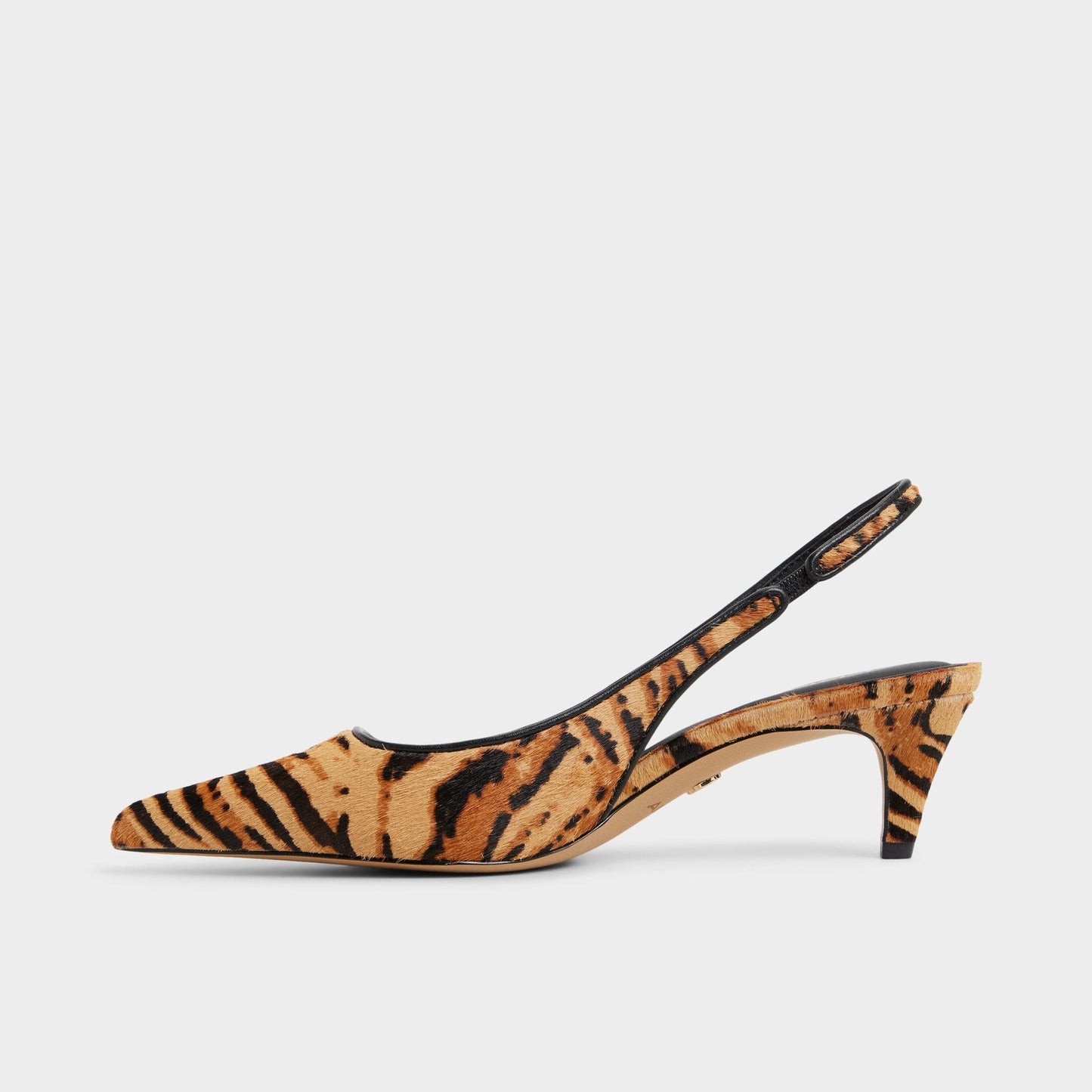 Leanah in Open Brown - Slingback heel, Kitten heel - Open Brown