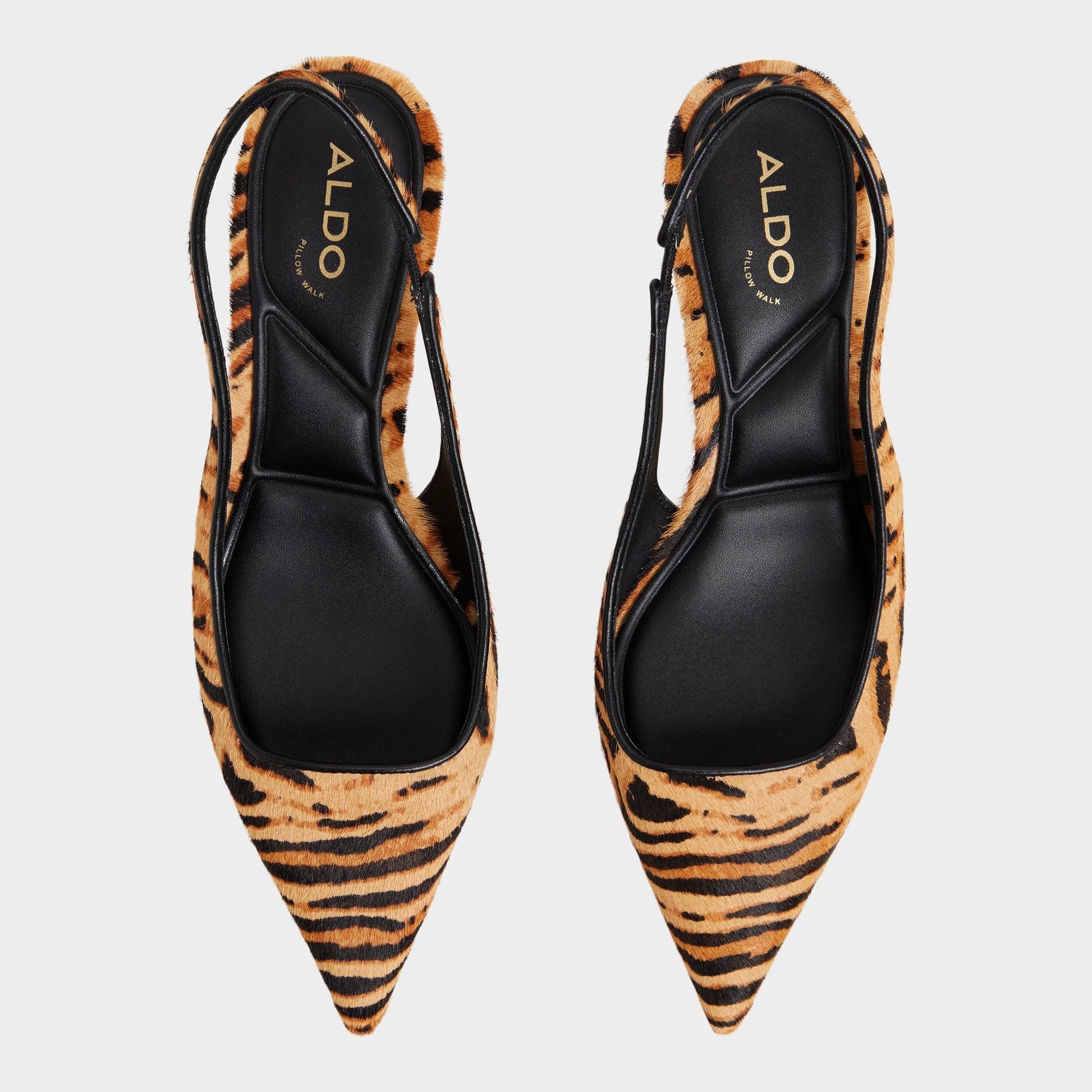 Leanah in Open Brown - Slingback heel, Kitten heel - Open Brown
