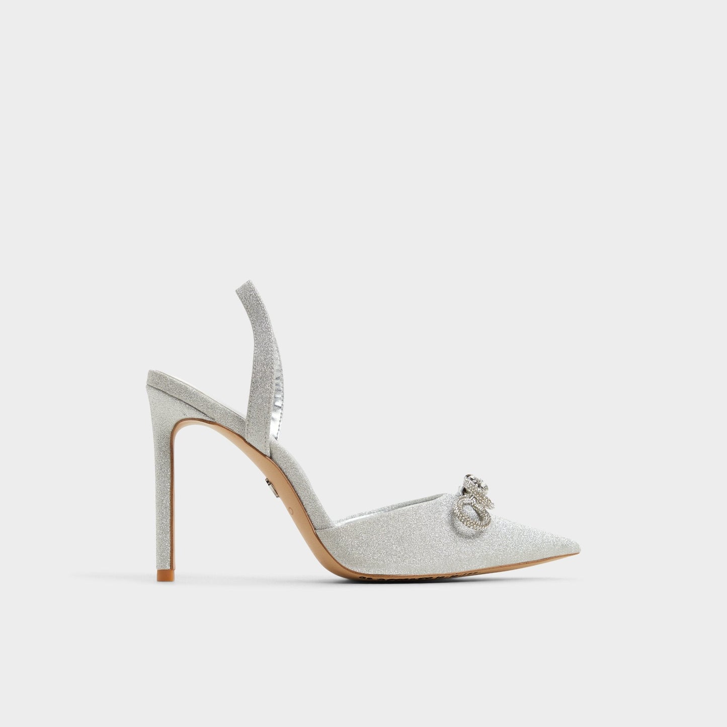 Addie Silver Women's Slingbacks - Slingback heel, Stiletto heel - Silver