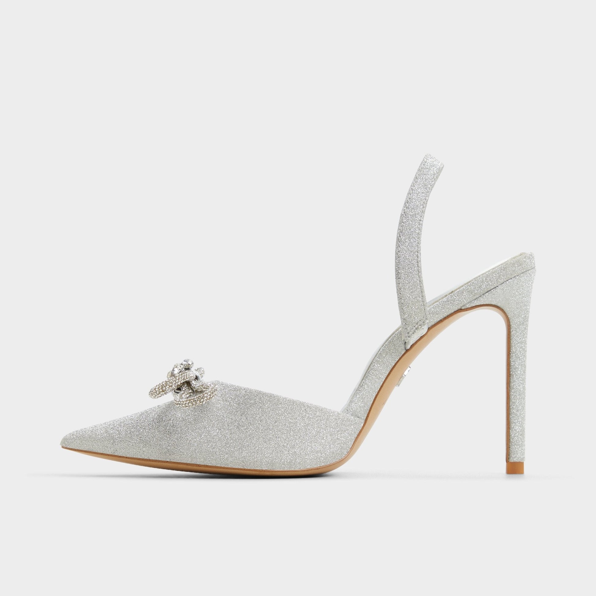 Addie Silver Women's Slingbacks - Slingback heel, Stiletto heel - Silver