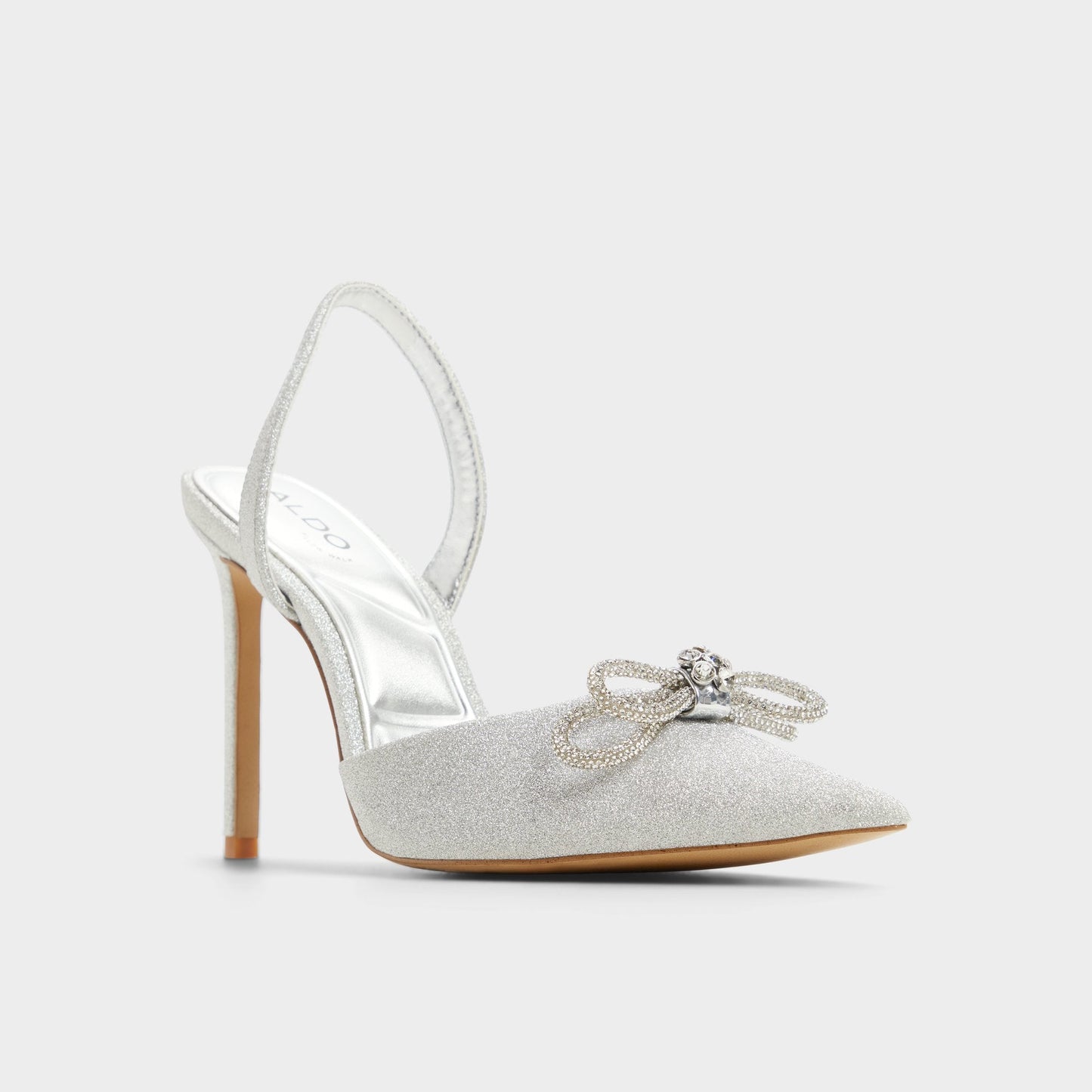 Addie Silver Women's Slingbacks - Slingback heel, Stiletto heel - Silver