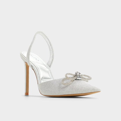 Addie Silver Women's Slingbacks - Slingback heel, Stiletto heel - Silver