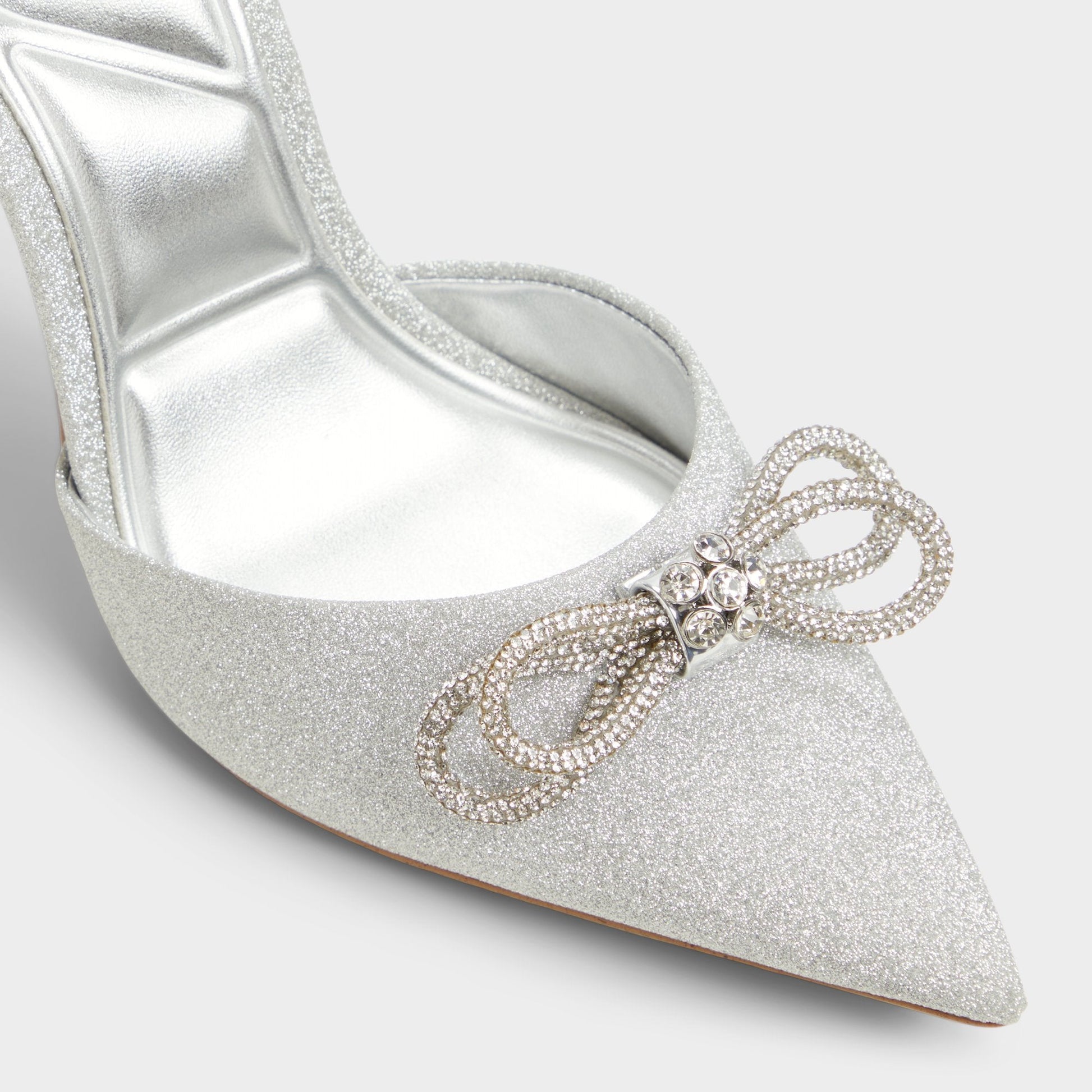 Addie Silver Women's Slingbacks - Slingback heel, Stiletto heel - Silver