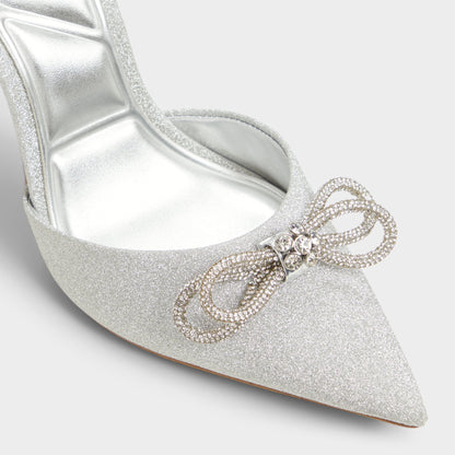 Addie Silver Women's Slingbacks - Slingback heel, Stiletto heel - Silver
