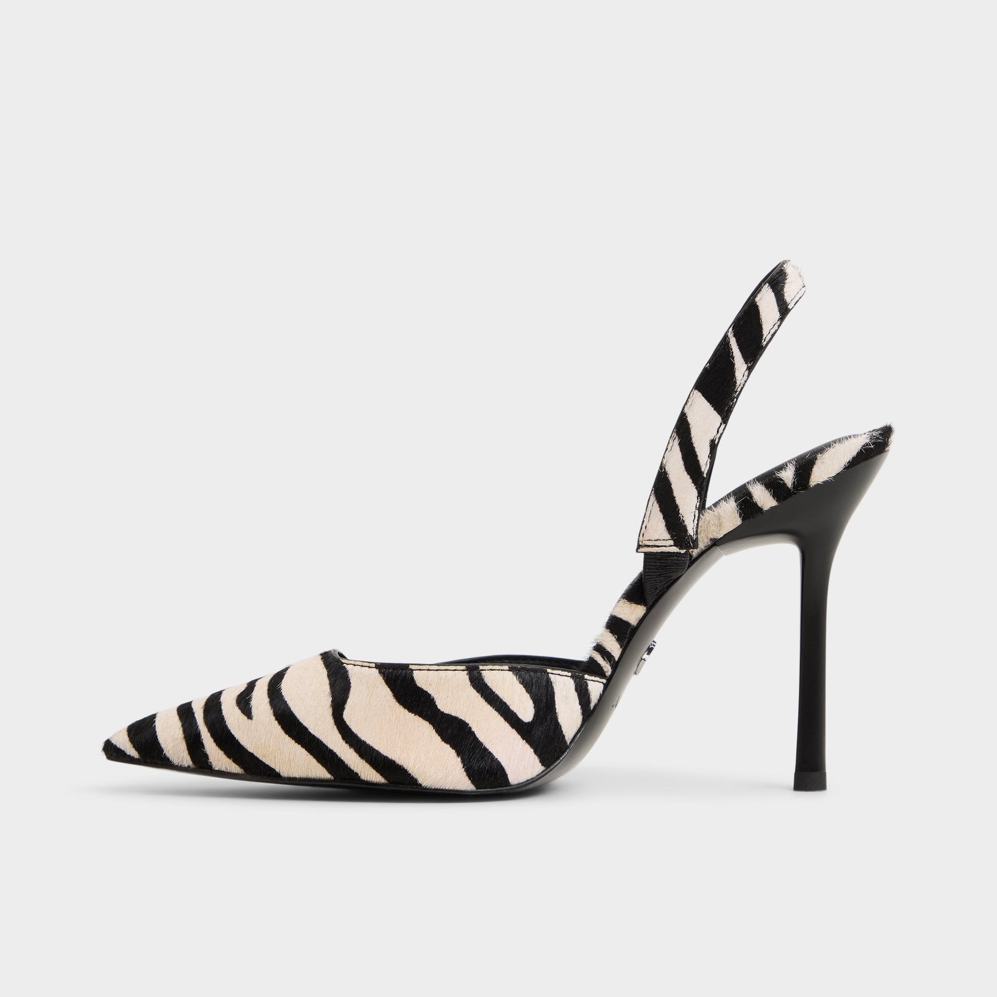 Berolden White/Black Women's Animal Prints - Slingback heel - White/Black