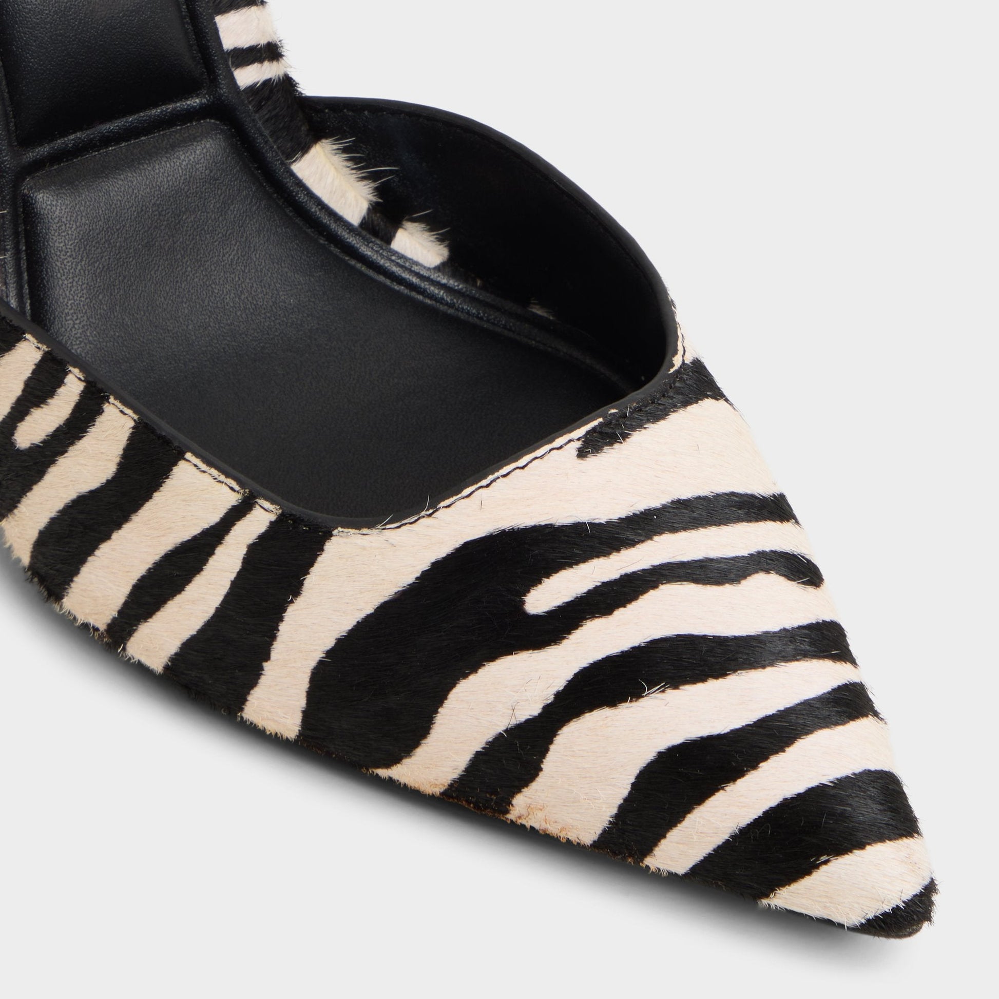 Berolden White/Black Women's Animal Prints - Slingback heel - White/Black