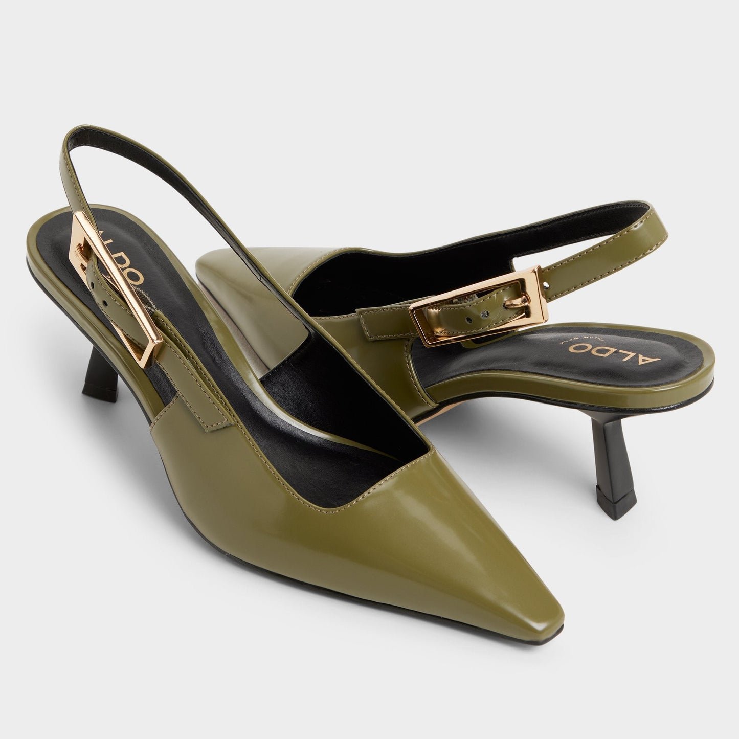 Nealie in Khaki 14139074 - Slingback heel, Kitten heel - Khaki