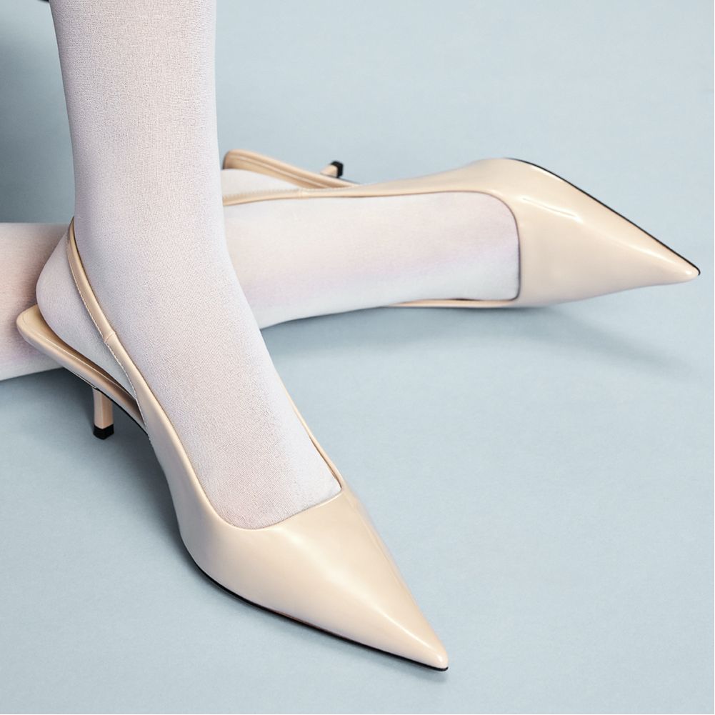 Josita Medium Beige Women's Kitten heels - Slingback heel, Kitten heel - Medium Beige