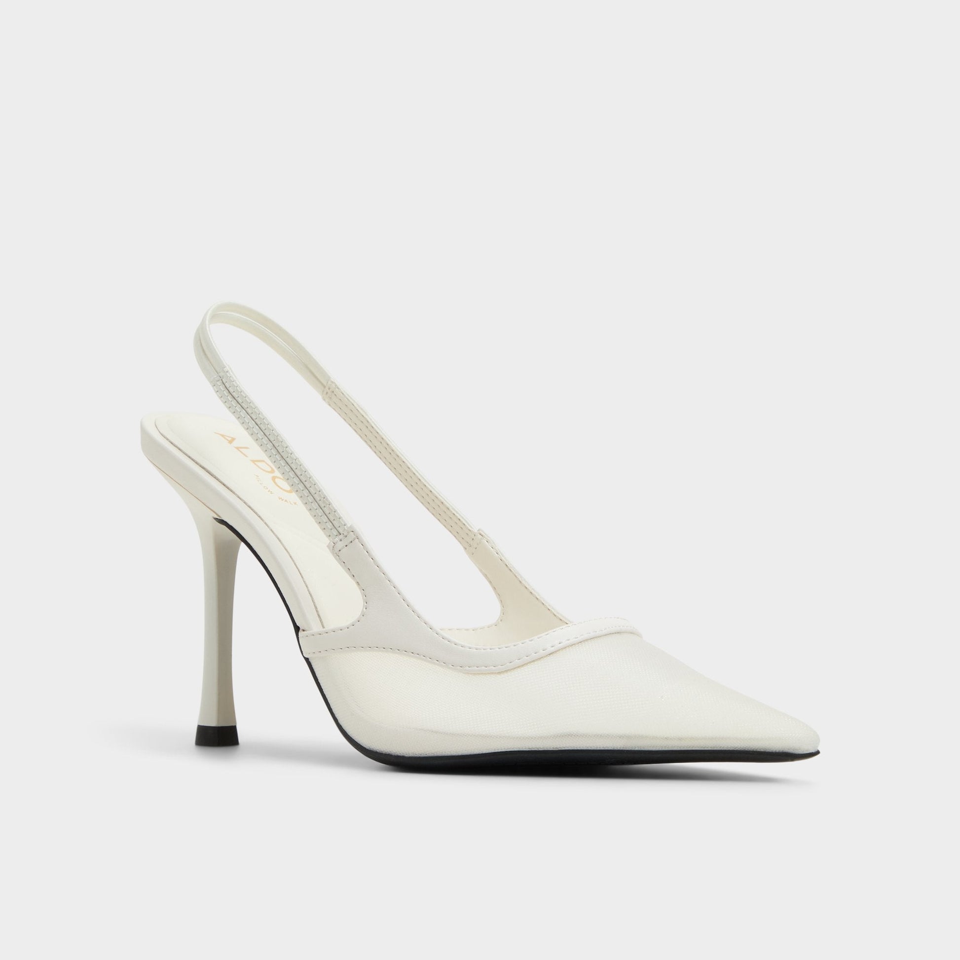 Evania White Women's Slingbacks - Slingback heel - White