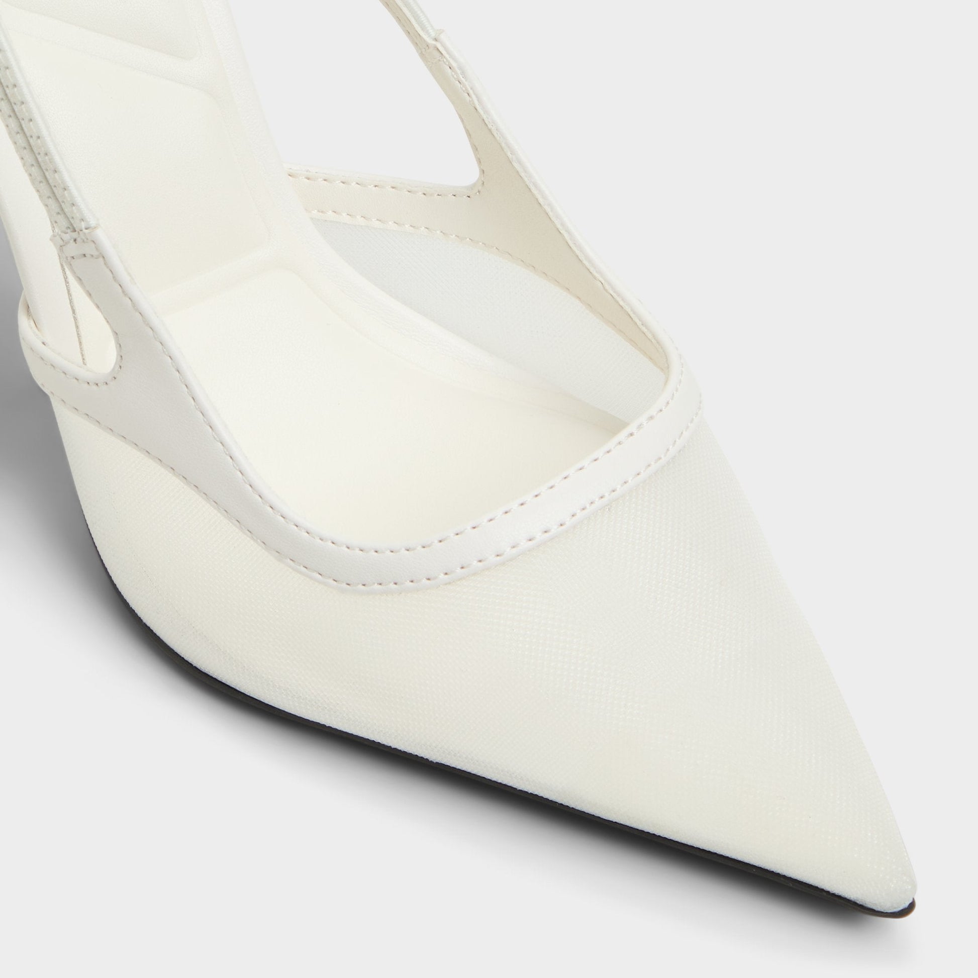 Evania White Women's Slingbacks - Slingback heel - White
