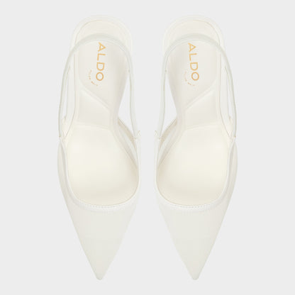 Evania White Women's Slingbacks - Slingback heel - White
