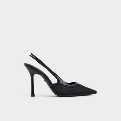 Evania Black Women's Slingbacks - Slingback heel - Black