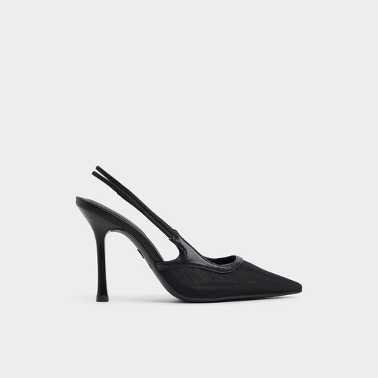 Evania Black Women's Slingbacks - Slingback heel - Black