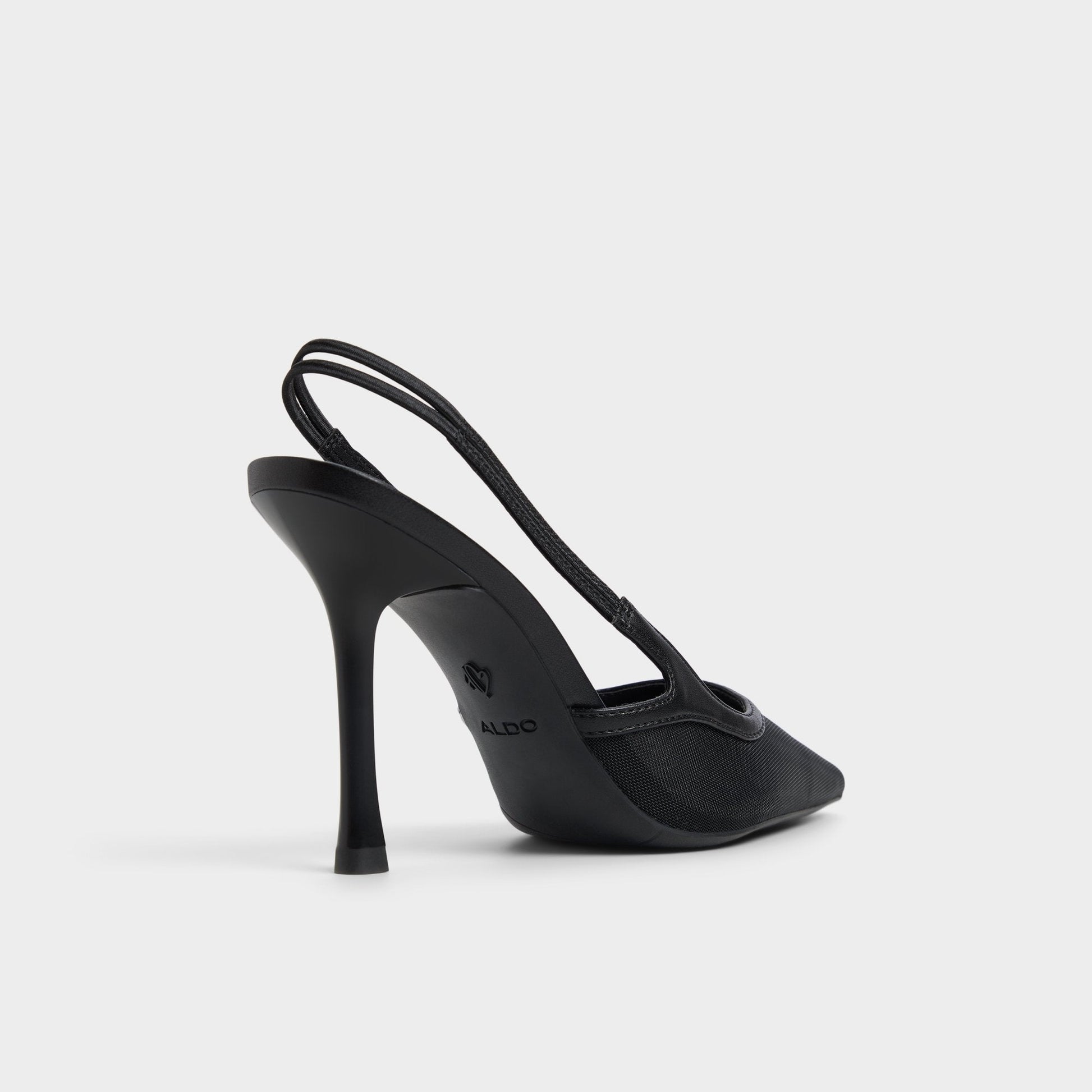 Evania Black Women's Slingbacks - Slingback heel - Black