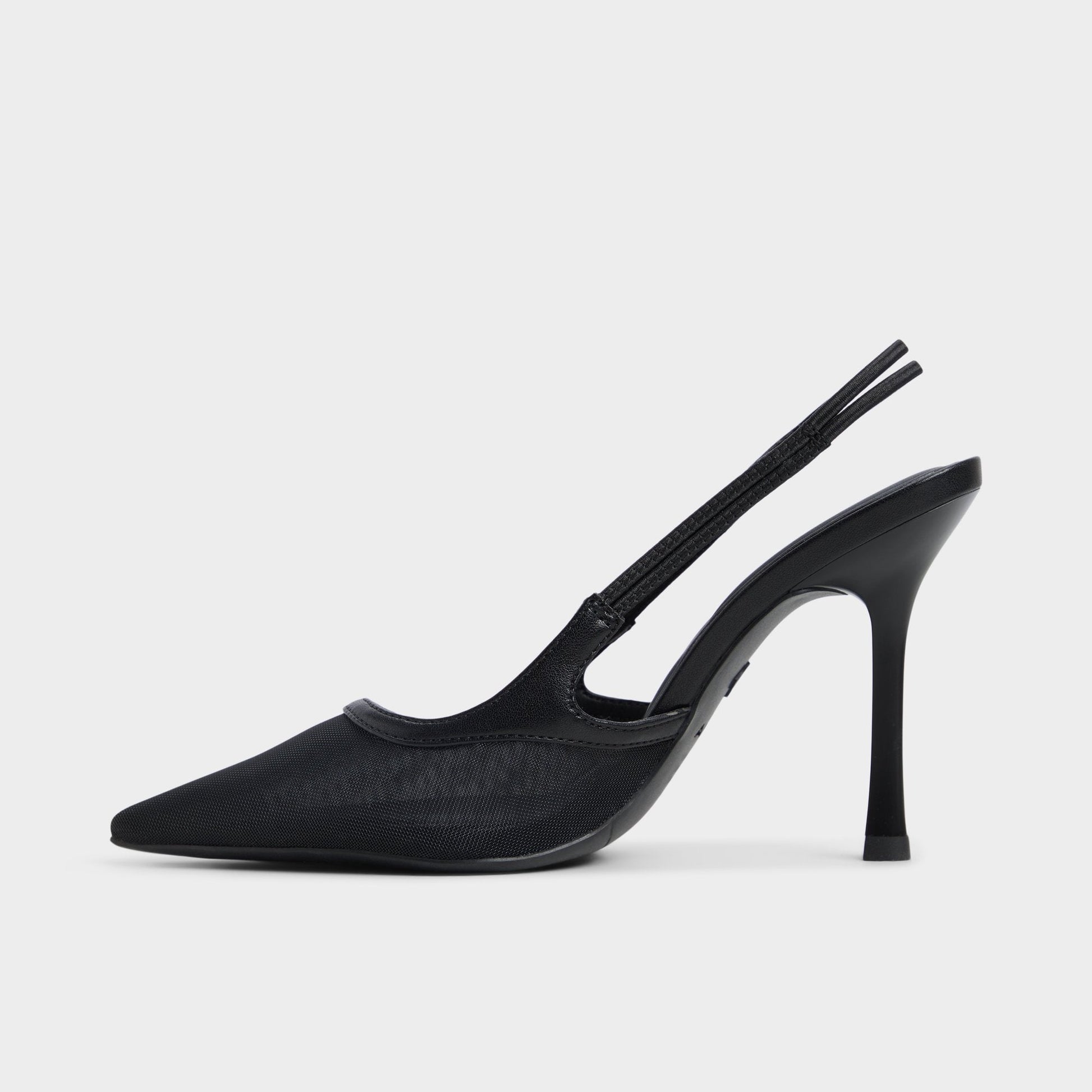 Evania Black Women's Slingbacks - Slingback heel - Black