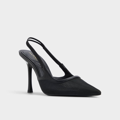 Evania Black Women's Slingbacks - Slingback heel - Black