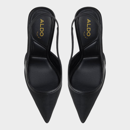 Evania Black Women's Slingbacks - Slingback heel - Black