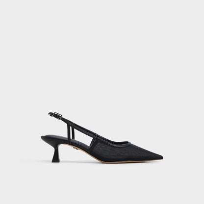 Maxina Black Women's Kitten heels - Slingback heel, Kitten heel - Black