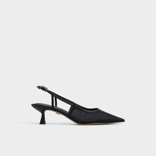 Maxina Black Women's Kitten heels - Slingback heel, Kitten heel - Black