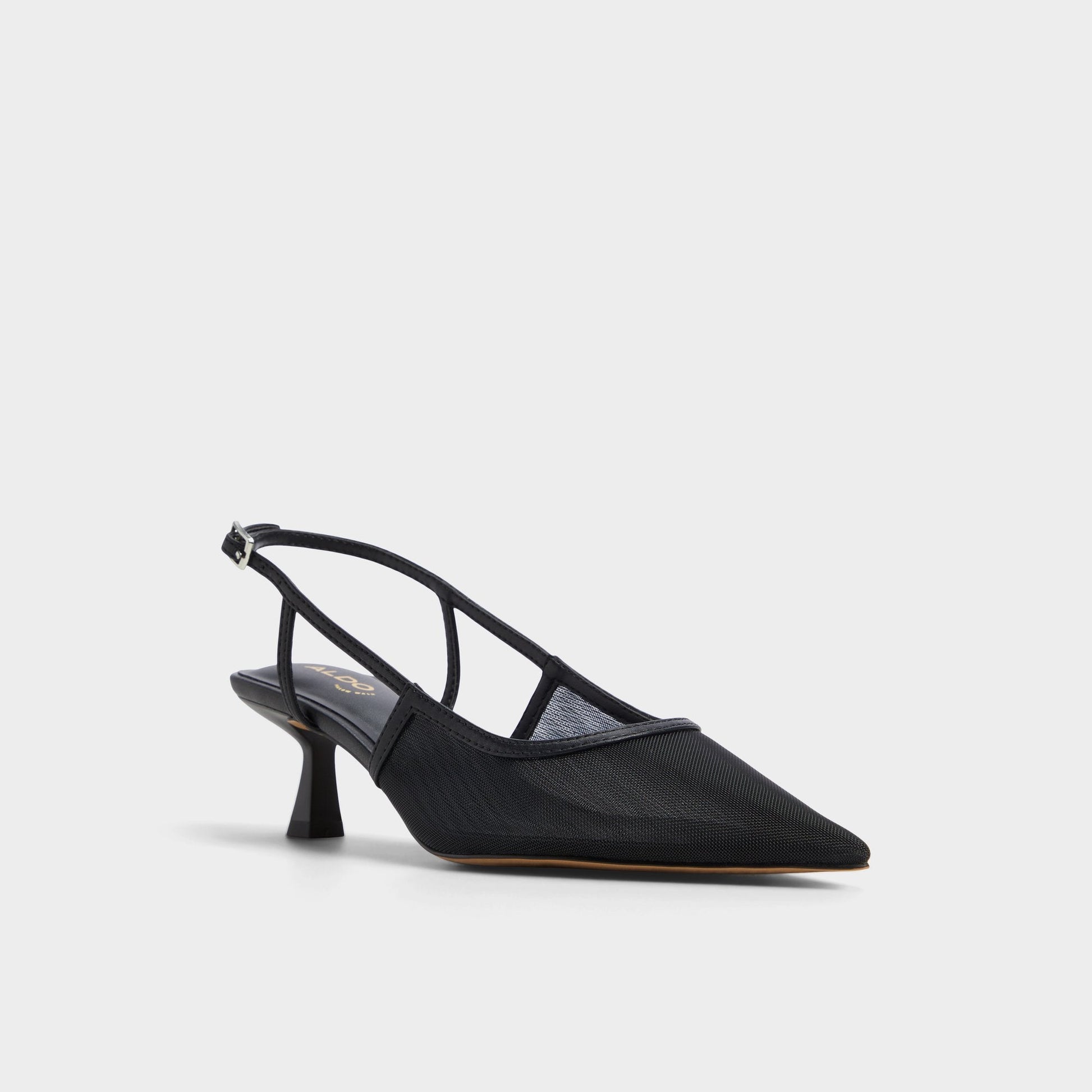 Maxina Black Women's Kitten heels - Slingback heel, Kitten heel - Black