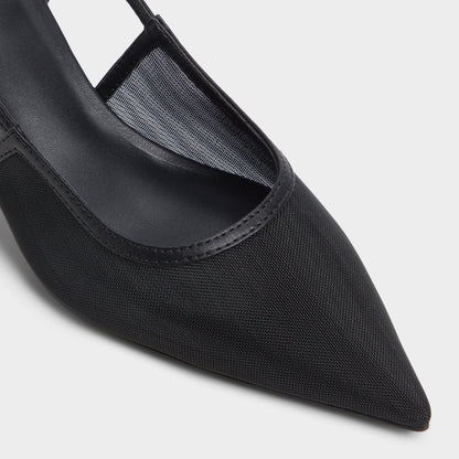 Maxina Black Women's Kitten heels - Slingback heel, Kitten heel - Black