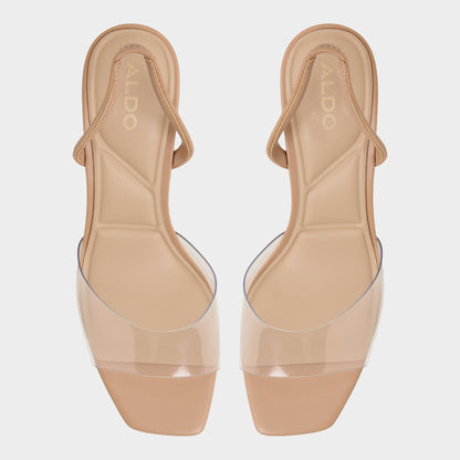 Andyana Beige Women's Strappy sandals - Slingback heeled sandal, Stiletto heel - Beige