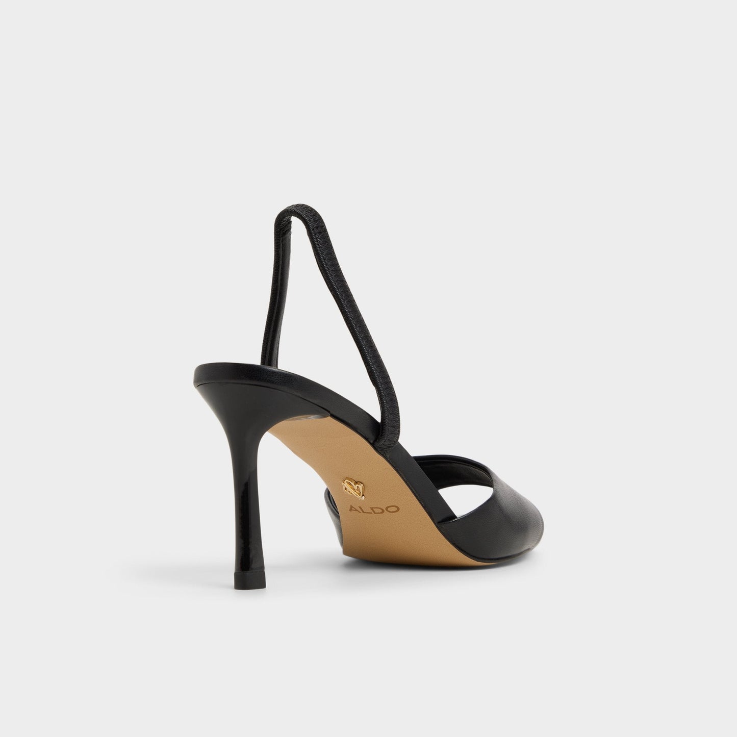 Andya Black Women's Strappy sandals - Slingback heeled sandal, Stiletto heel - Black