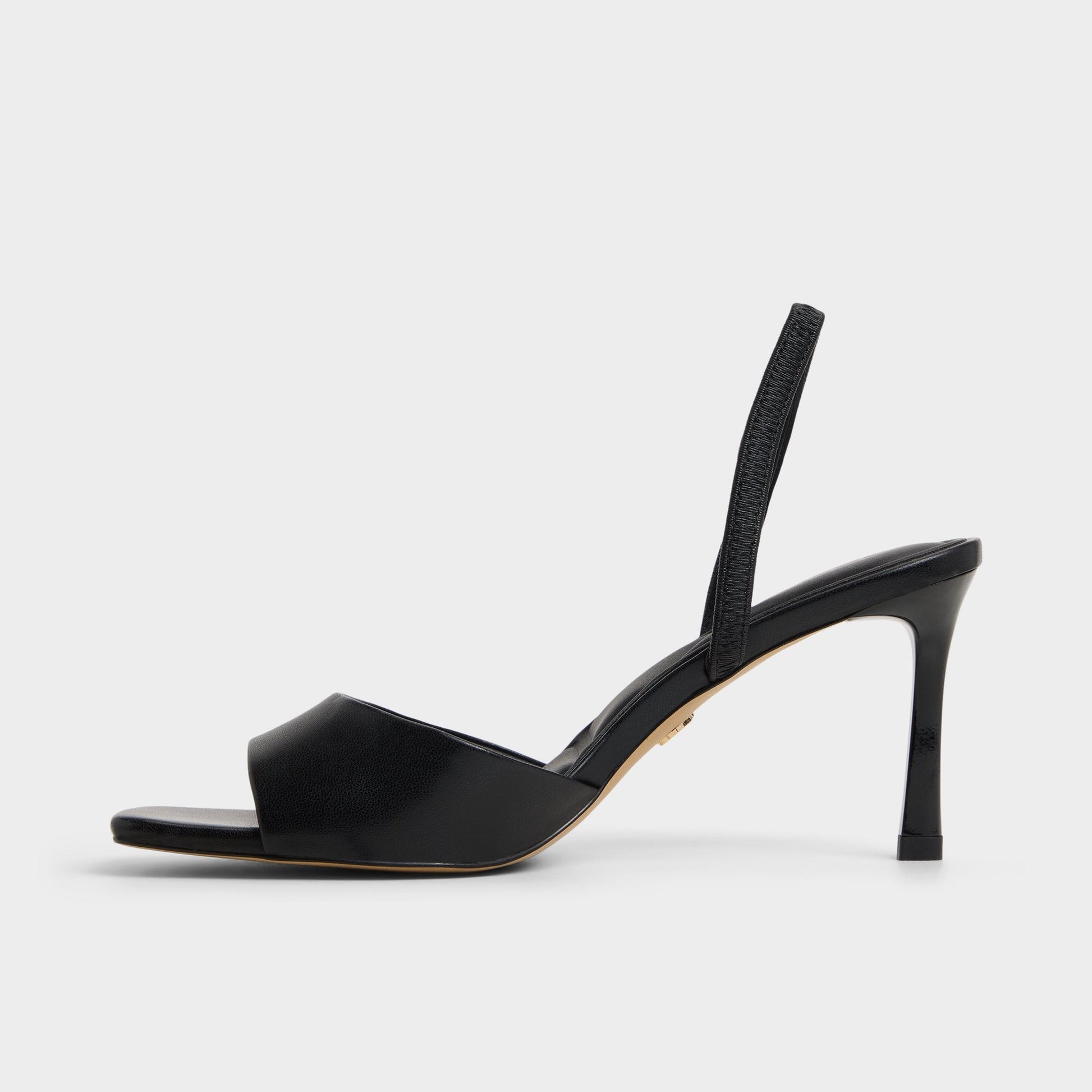 Andya Black Women's Strappy sandals - Slingback heeled sandal, Stiletto heel - Black