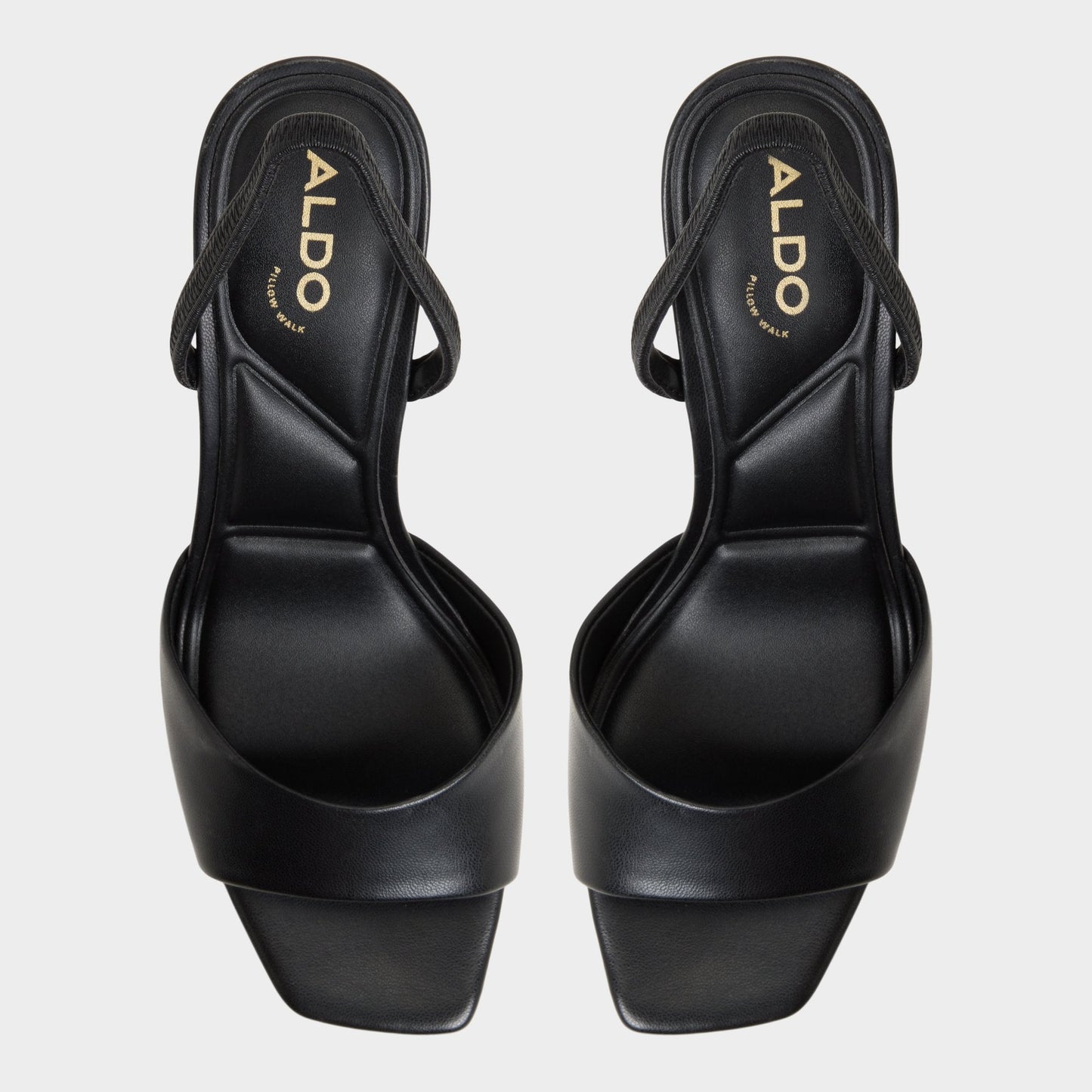 Andya Black Women's Strappy sandals - Slingback heeled sandal, Stiletto heel - Black