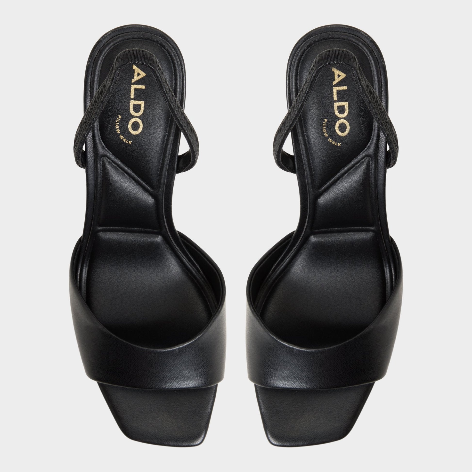 Andya Black Women's Strappy sandals - Slingback heeled sandal, Stiletto heel - Black
