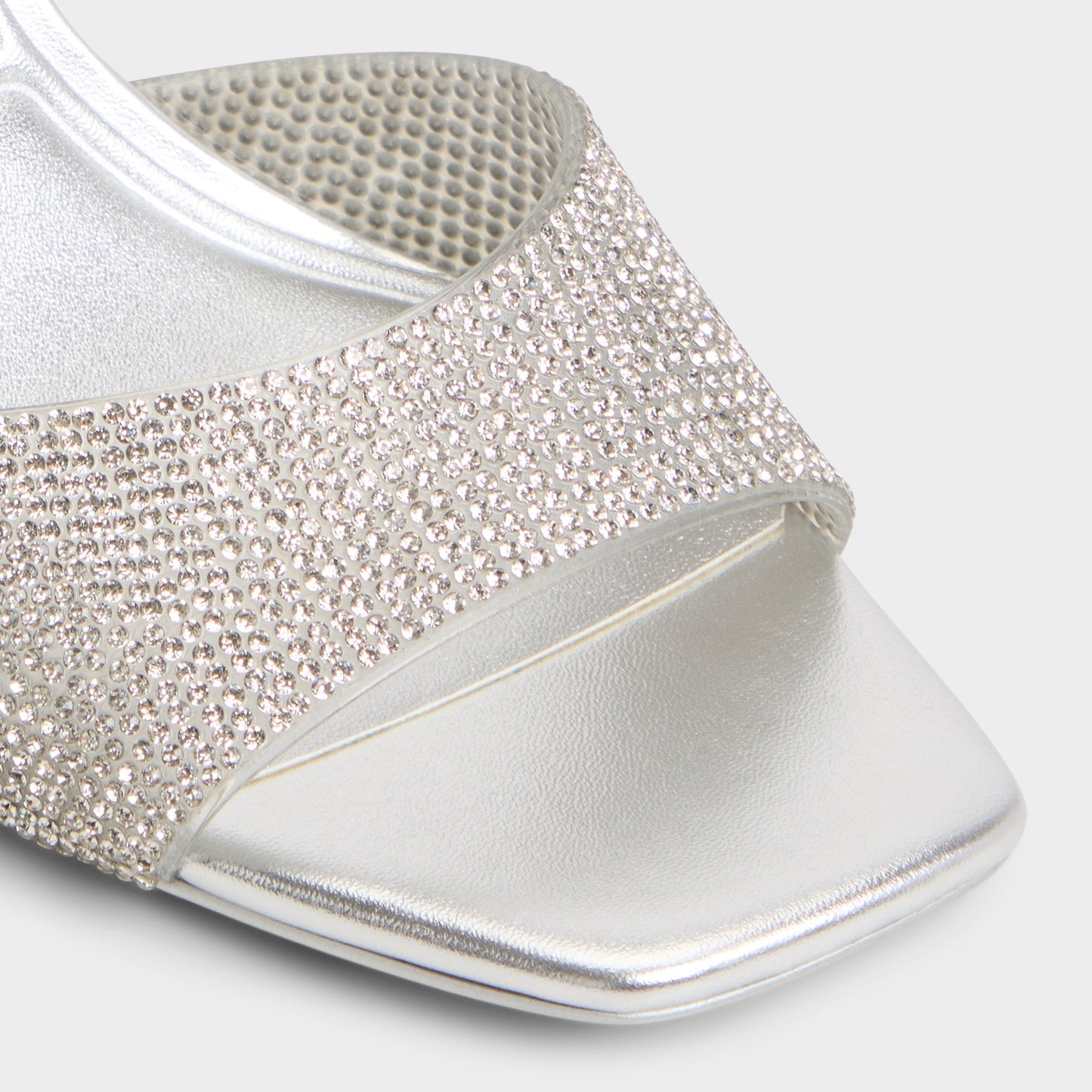 Andyana Silver Women's Strappy sandals - Slingback heeled sandal, Stiletto heel - Silver