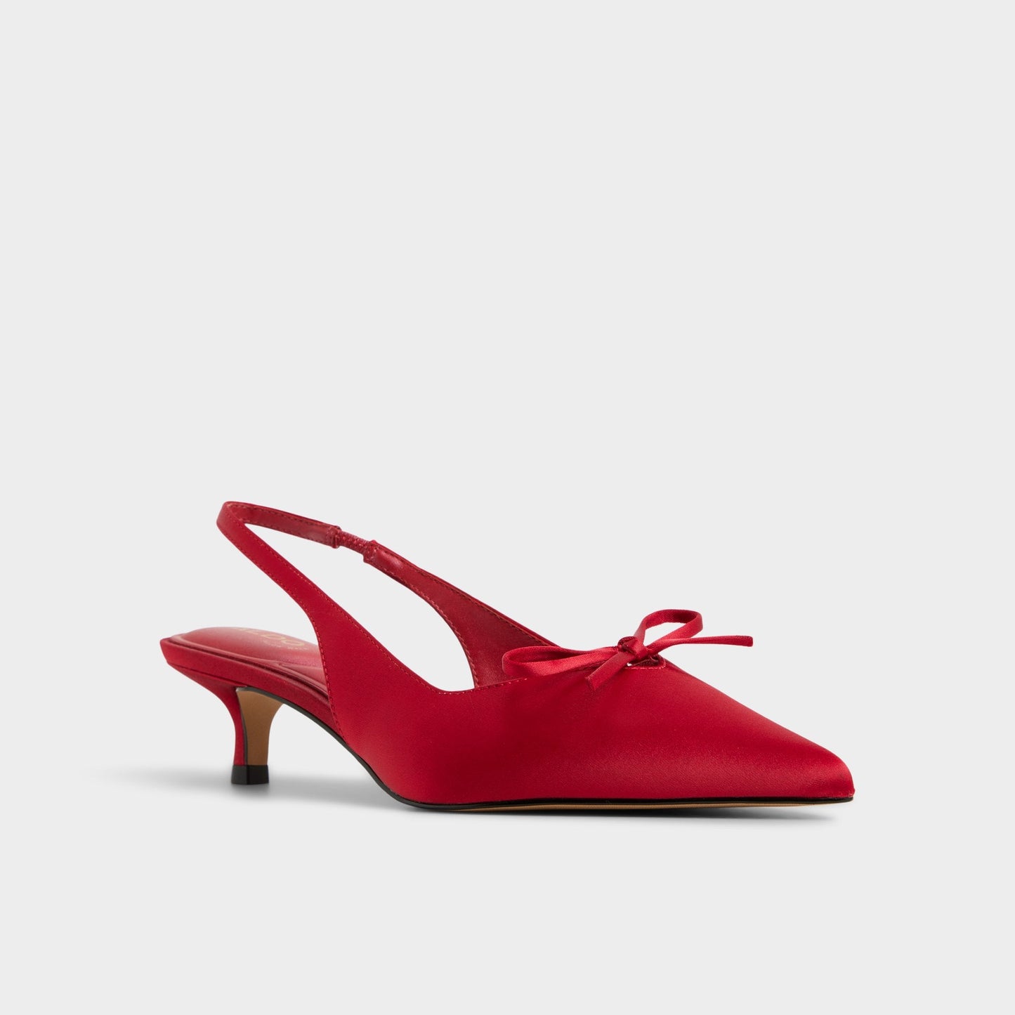 Azizza in Dark Red - Slingback heel, Kitten heel - Dark red