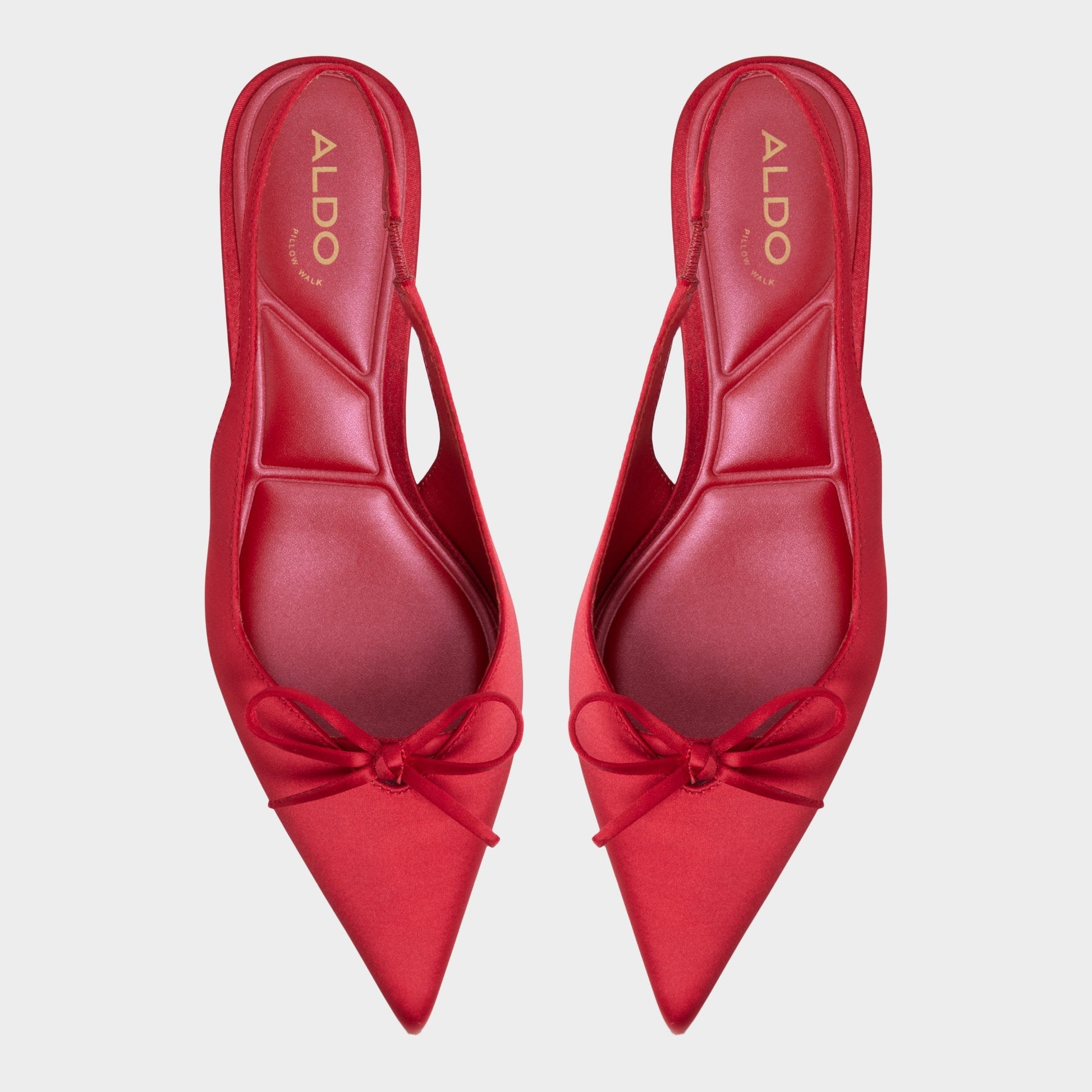 Azizza in Dark Red - Slingback heel, Kitten heel - Dark red