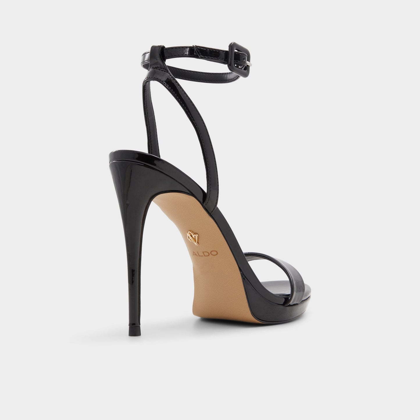 Katelina Black Women's Heeled sandals - Strappy heeled sandal, Stiletto platform - Black